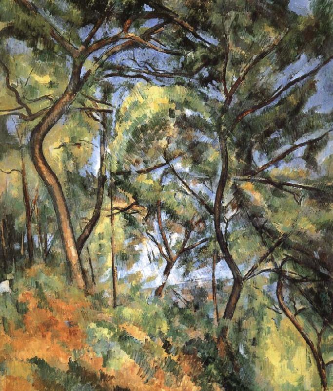 Paul Cezanne forest oil painting image